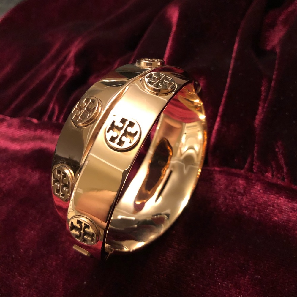 Tory Burch Rose Gold Double Bangle Bracelet